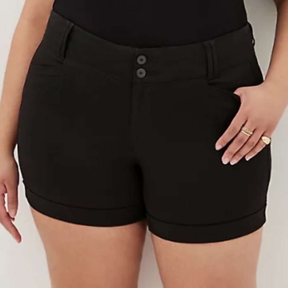Torrid 30 sateen cuffed shorts